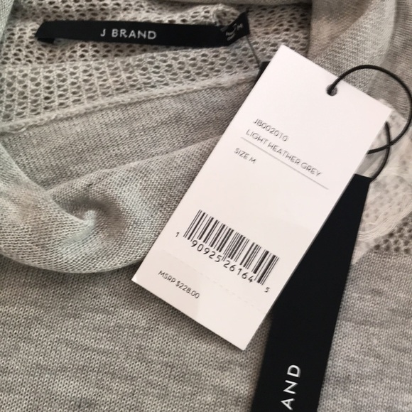 NEW J Brand Gray Long Sleeve Top M - Picture 4 of 4